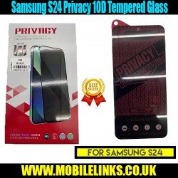 Samsung Galaxy S24 Privacy 10D Tempered Glass - 100% Privacy Guaranteed